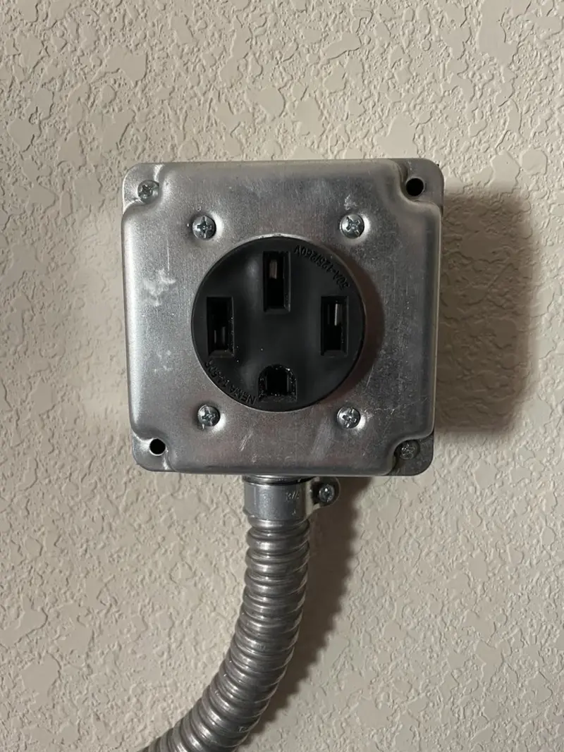 NEMA 14-50 outlet installed for Electrical Panel Upgrade in Cherry Grove